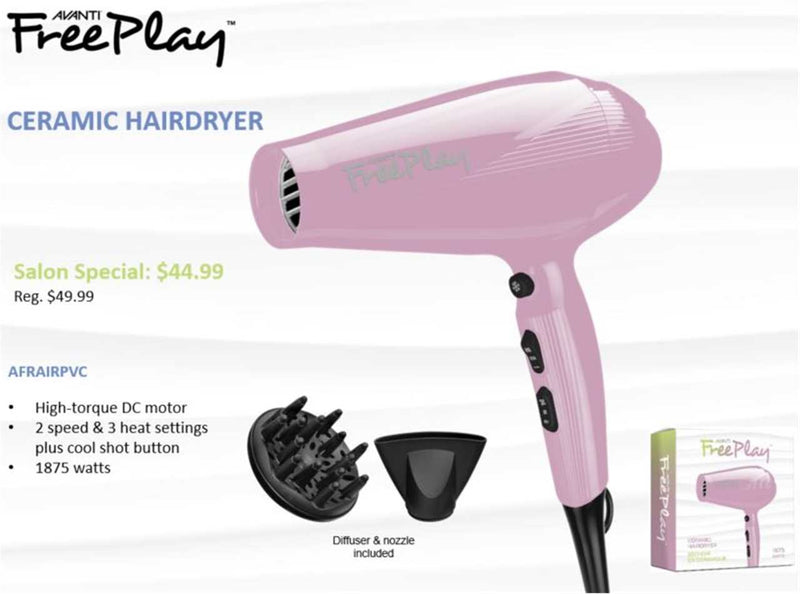 DTC FREEPLAY CERAMIC HAIRDRYER PROVENCE LE (AFRAIRP